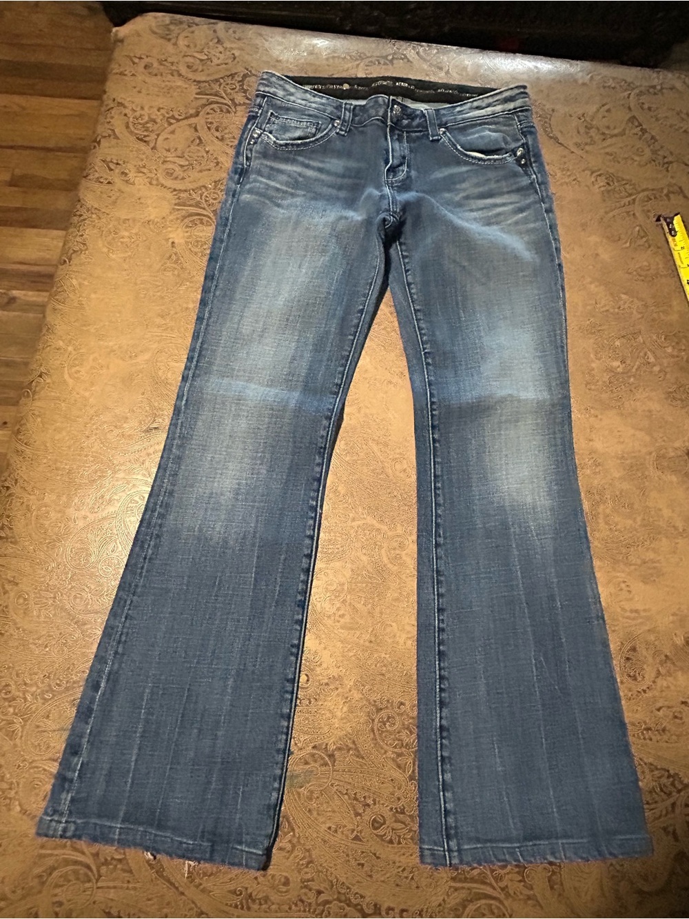 Express Women's Mid-Blue Flare Jeans